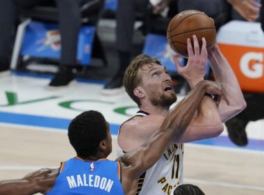 Domantas Sabonis dar iki ilgosios pertaukos surinko triguba dublį