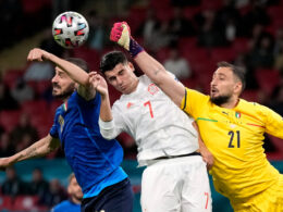 Italijos ir Ispanijos kovos akimirka