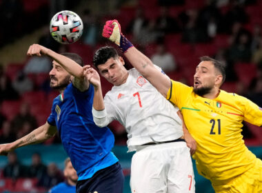 Italijos ir Ispanijos kovos akimirka