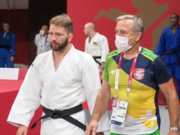 O. Bareikis ir jo treneris Algis Mečkovskis