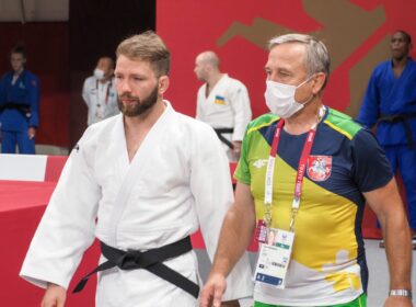 O. Bareikis ir jo treneris Algis Mečkovskis