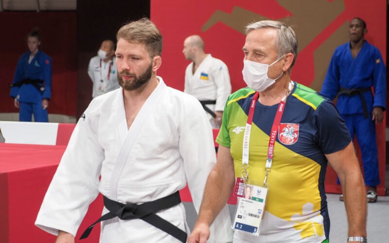 O. Bareikis ir jo treneris Algis Mečkovskis