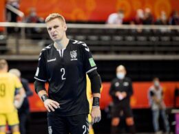 Lietuvos rinktinės vartininkas E. Žagaras